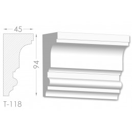 Тяга, молдинг з гіпсу т-118