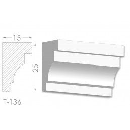 Тяга, молдинг з гіпсу т-136