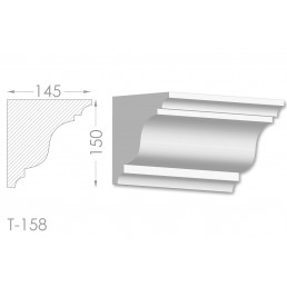 Тяга, молдинг з гіпсу т-158