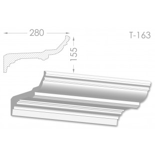 Тяга, молдинг з гіпсу т-163