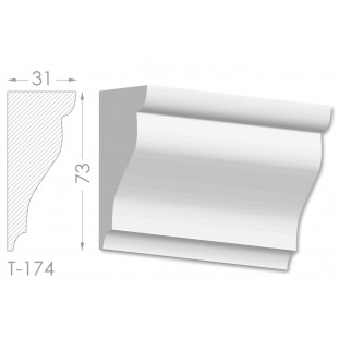 Тяга, молдинг з гіпсу т-174