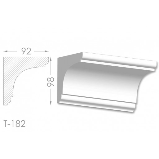 Тяга, молдинг з гіпсу т-182