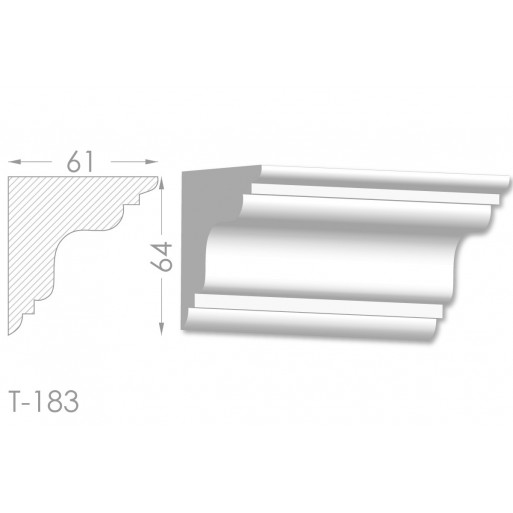Тяга, молдинг из гипса т-183