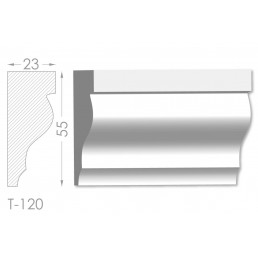 Тяга, молдинг з гіпсу т-120