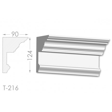 Тяга, молдинг з гіпсу т-216