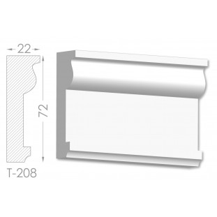 Тяга, молдинг з гіпсу т-208