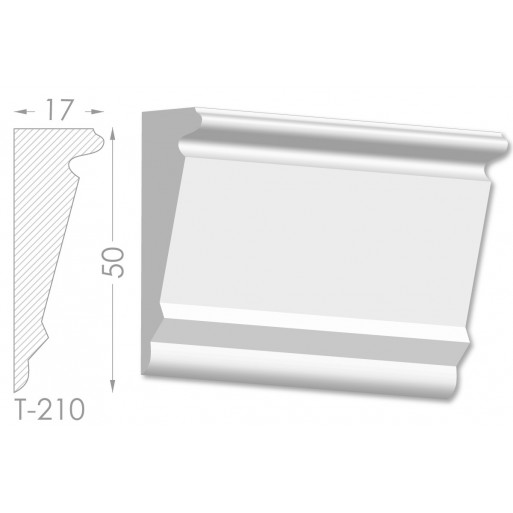 Тяга, молдинг з гіпсу т-210