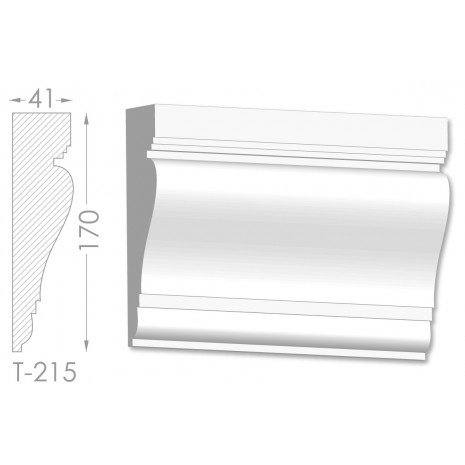 Тяга, молдинг з гіпсу т-215