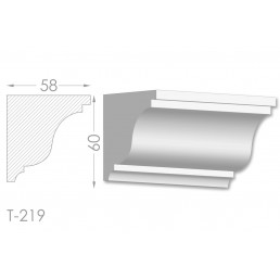Тяга, молдинг з гіпсу т-219