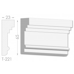 Тяга, молдинг з гіпсу т-221