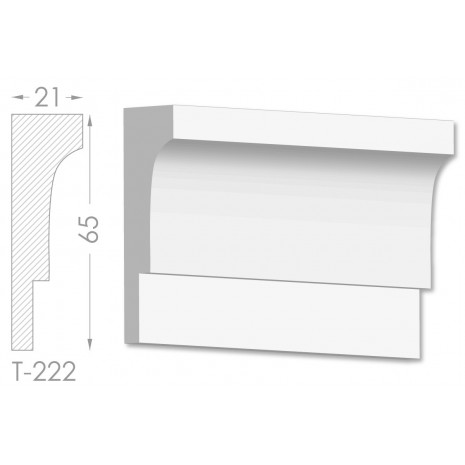 Тяга, молдинг з гіпсу т-222