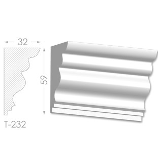 Тяга, молдинг из гипса т-232