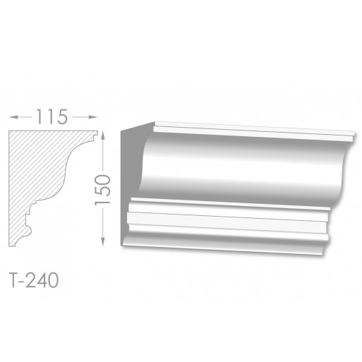 Тяга, молдинг з гіпсу т-240