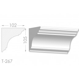 Тяга, молдинг з гіпсу т-267