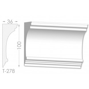 Тяга, молдинг з гіпсу т-278