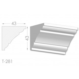 Тяга, молдинг з гіпсу т-281