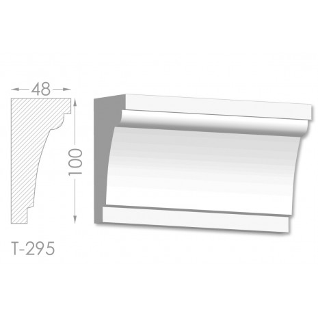 Тяга, молдинг з гіпсу т-295