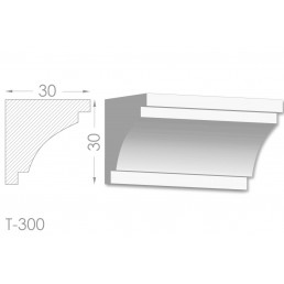 Тяга, молдинг з гіпсу т-300