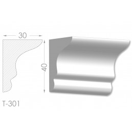 Тяга, молдинг з гіпсу т-301