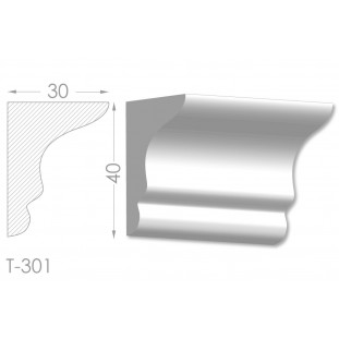 Тяга, молдинг з гіпсу т-301