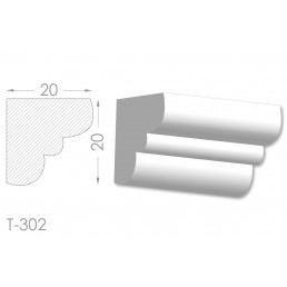 Тяга, молдинг из гипса т-302