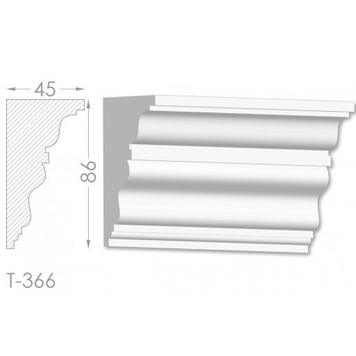 Тяга, молдинг из гипса т-366