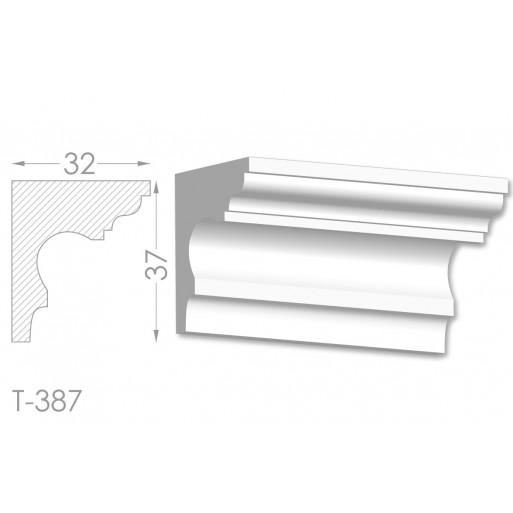 Тяга, молдинг из гипса т-387