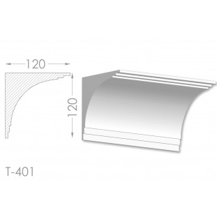 Тяга, молдинг з гіпсу т-401 Тяга, молдинг з гіпсу т-401