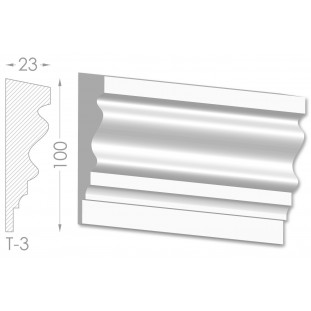 Тяга, молдинг з гіпсу т-3