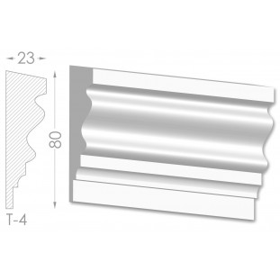 Тяга, молдинг з гіпсу т-4