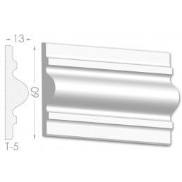 Тяга, молдинг з гіпсу т-5
