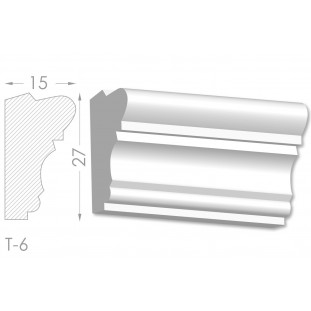 Тяга, молдинг з гіпсу т-6