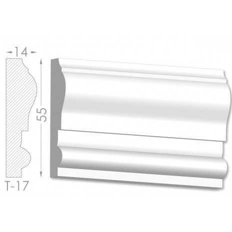Тяга, молдинг з гіпсу т-17