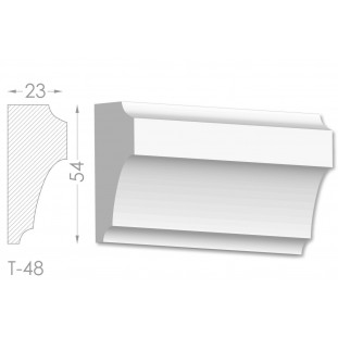 Тяга, молдинг з гіпсу т-48