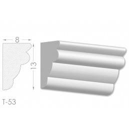 Тяга, молдинг з гіпсу т-53