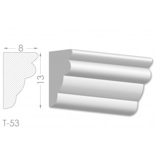 Тяга, молдинг з гіпсу т-53