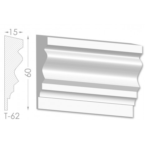 Тяга, молдинг з гіпсу т-62