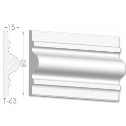 Тяга, молдинг з гіпсу т-63