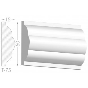 Тяга, молдинг з гіпсу т-75