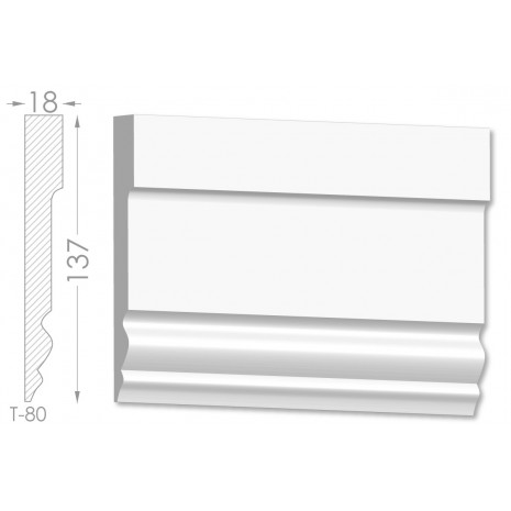 Тяга, молдинг з гіпсу т-80