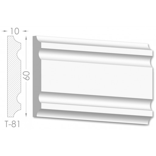 Тяга, молдинг из гипса т-81
