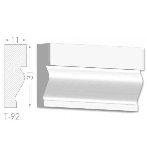 Тяга, молдинг з гіпсу т-92