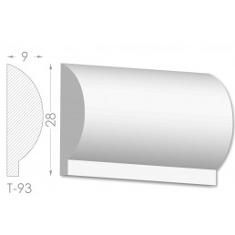 Тяга, молдинг з гіпсу т-93