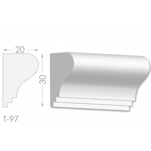 Тяга, молдинг з гіпсу т-97