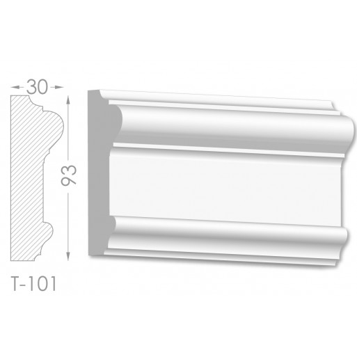 Тяга, молдинг з гіпсу т-101