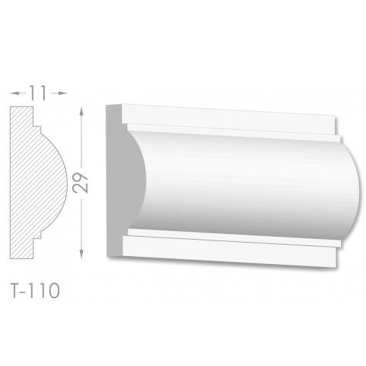 Тяга, молдинг из гипса т-110