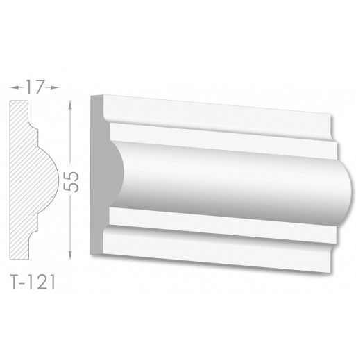 Тяга, молдинг з гіпсу т-121