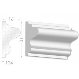 Тяга, молдинг з гіпсу т-124