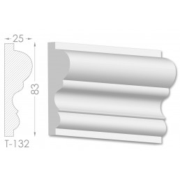 Тяга, молдинг з гіпсу т-132