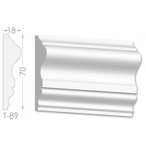 Тяга, молдинг з гіпсу т-89